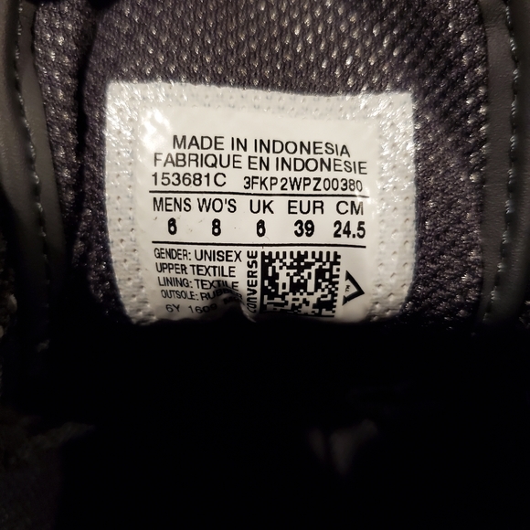 Converse All Star Hi Top Counter Climate Shoes Sneakers Mens 6 / Womens 8 Black - Picture 10 of 11